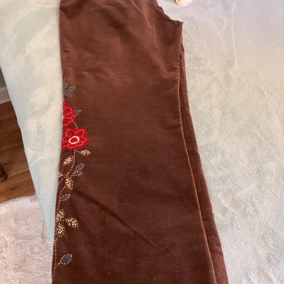 Pinwale Corduroy Slacks with Embellishments - Picture 6 of 7